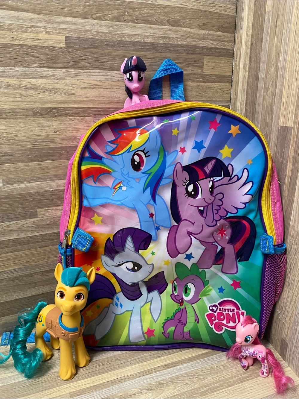 My Little Pony Kids Character school Backpack and 3 ponys
